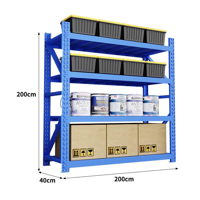 Zhixin Yuncai Blue 4-Tier Heavy-Duty Storage Rack