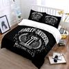 Harley-Davidson Skull Wings Design Bedding Duvet Cover Set Duvet Cover Pillowcases  (1*Duvet Cover 2*Pillowcases, without duvet insert)
