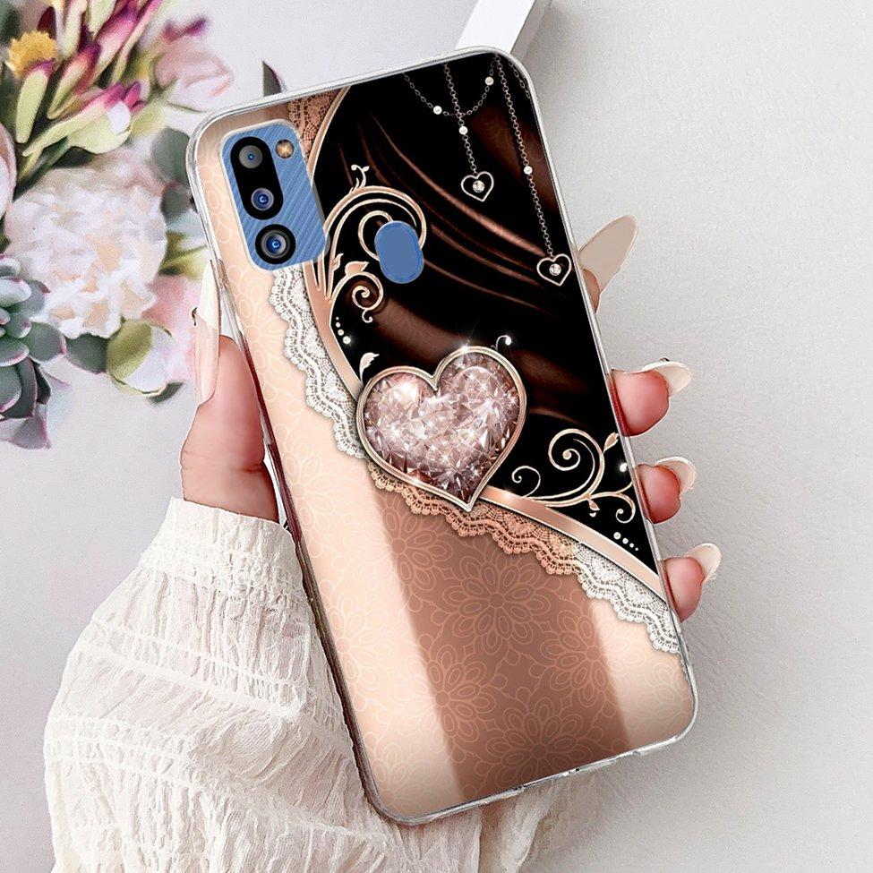 Для Samsung M21 2021 Чехол Прозрачный Модный Милый Кот Крутой Роскошный Расписной Мягкий Funda Для Samsung Galaxy M21 2021 Задняя крышка SM-M215G