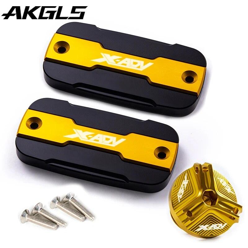 For HONDA XADV 750 X-ADV 750 X ADV 300 750 1000 2017-2022 Motorcycle Front Brake Fluid Tank Cap + Filling Port Cap Accessories