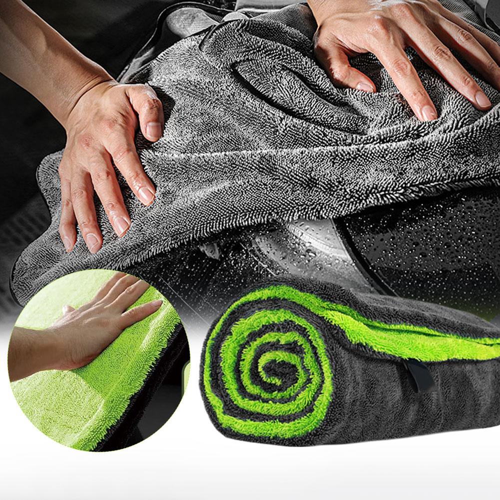 Профессиональное полотенце из микрофибры 1400 г/м² для сушки и детализации автомобиля. Очень большой, ультратолстый и чрезвычайно впитывающий для внедорожника, грузовика