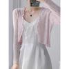 Sunscreen Cardigan Women's Thin Outer Blouse Summer Knitted Sweater Shawl Ice Silk Small Vest Jacket Women
