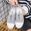 Fashion New Fashion Low Top White Women  Canvas Shoe Female Students Candy Color Flat Women's Casual Comfortable Slip-on Lazy Shoes88