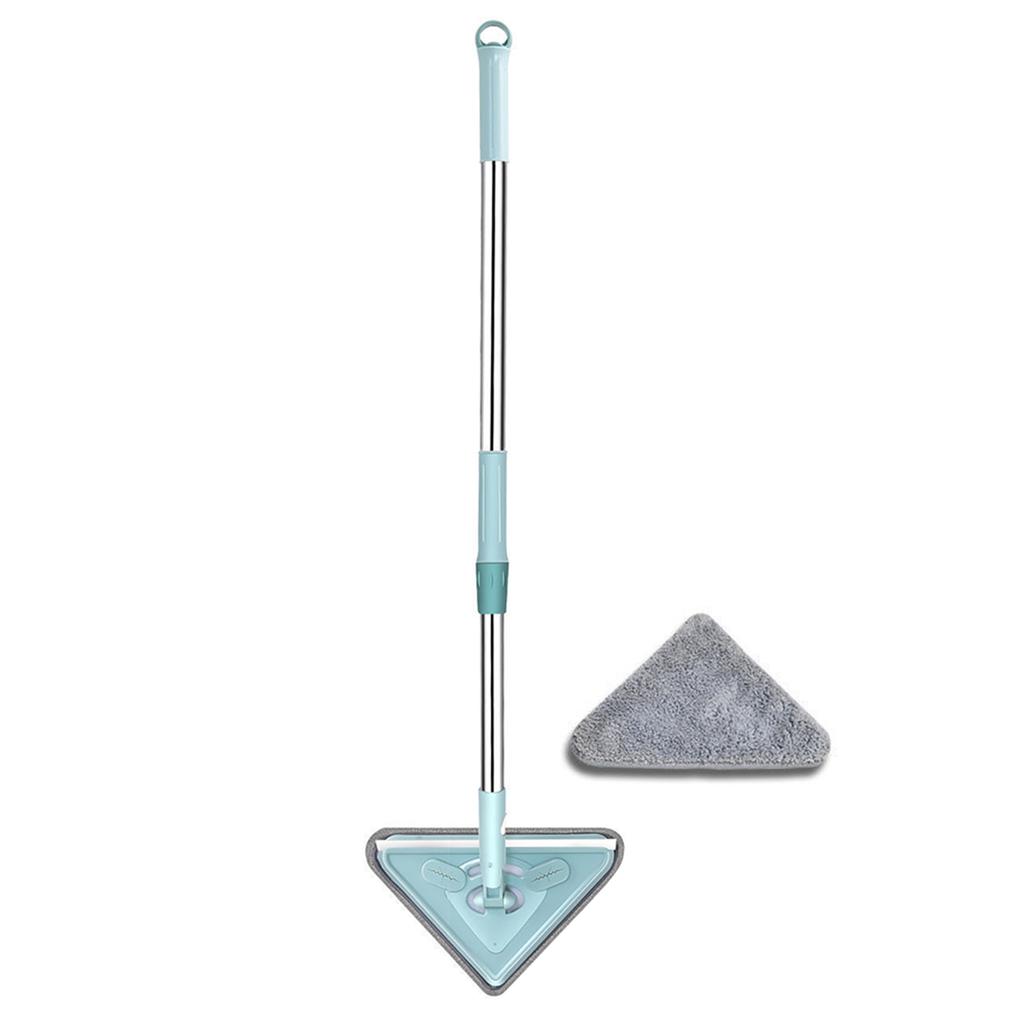 Многофункциональная треугольная швабра с вращением на 360°, инструмент для чистки стен с длинной ручкой, влажные и сухие треугольные швабры для мытья окон