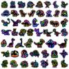 50/100PCS Q Edition Neon Dinosaur Graffiti Stickers Phone Handbooks Laptop Decorations Waterproof Stickers