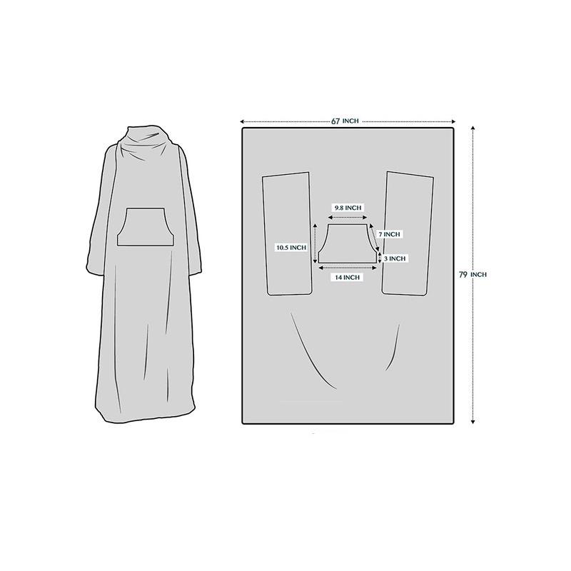 Приграничный ТВ-плед с карманом - Носимый, Антистатический и Многофункциональный Фланелевый Флисовый Плед