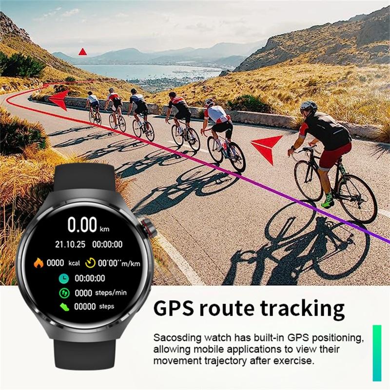 2025 New GPS Smart Watch Men GT4 Pro 360*360 HD Screen Heart Rate IP68 Waterproof Blood Pressure Smartwatch BT Call NFC Watch 4 Pro