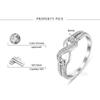 Zhenrong creative diamond-accented infinity ring - stylish engagement ring for women