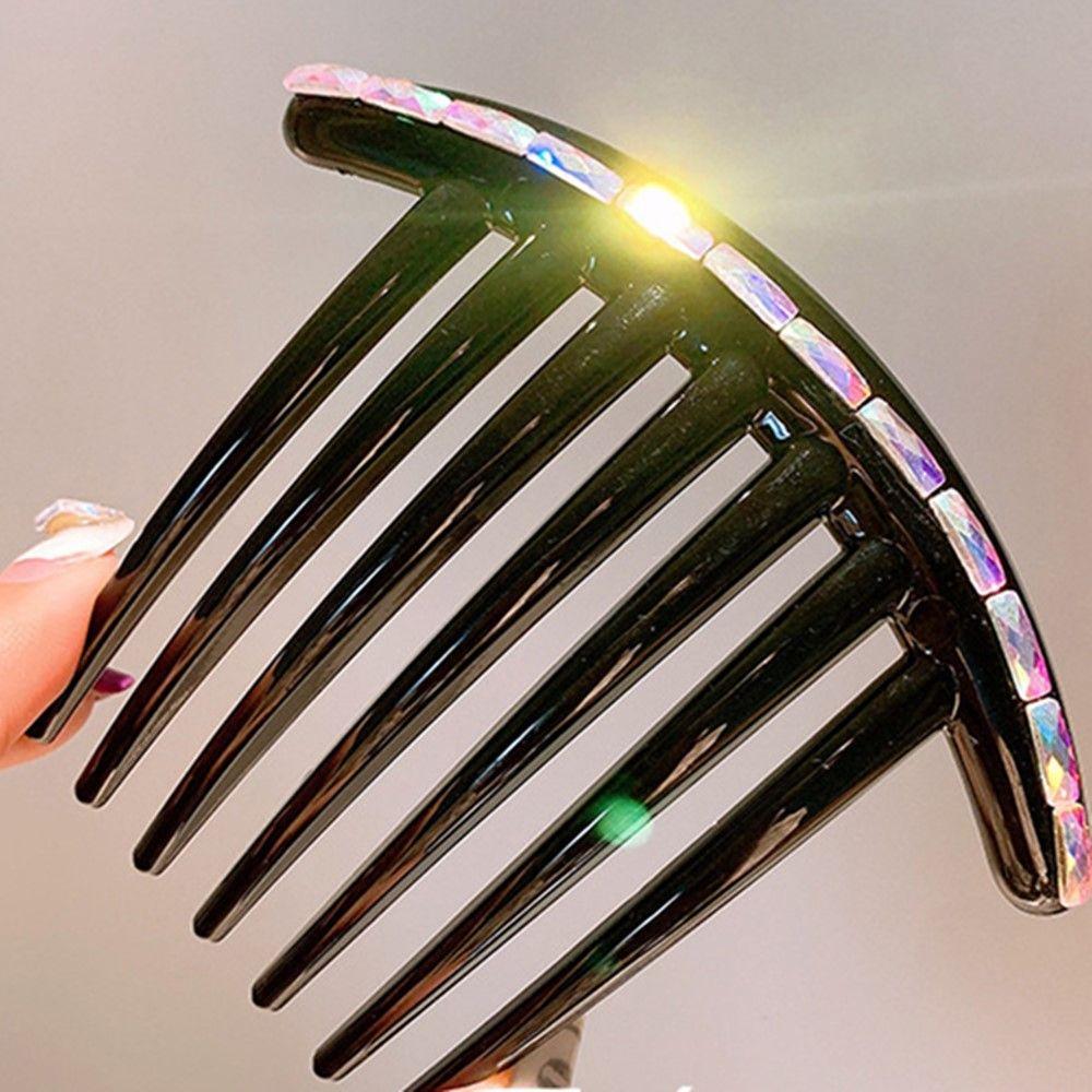 Elegent Headwear Teeth Hair Clip Pearl Hair Combs Sequins Hair Bun Maker Hairpins Headpieces