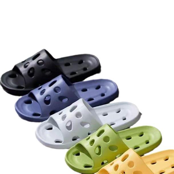 Женские шлепанцы с вырезами, однотонные - Износостойкие, Всесезонная обувь для ванной и дома