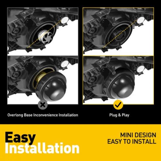 H8 H11 LED Headlight Bulb H9 Hi/Lo 90W Conversion Set White High Beam Power New