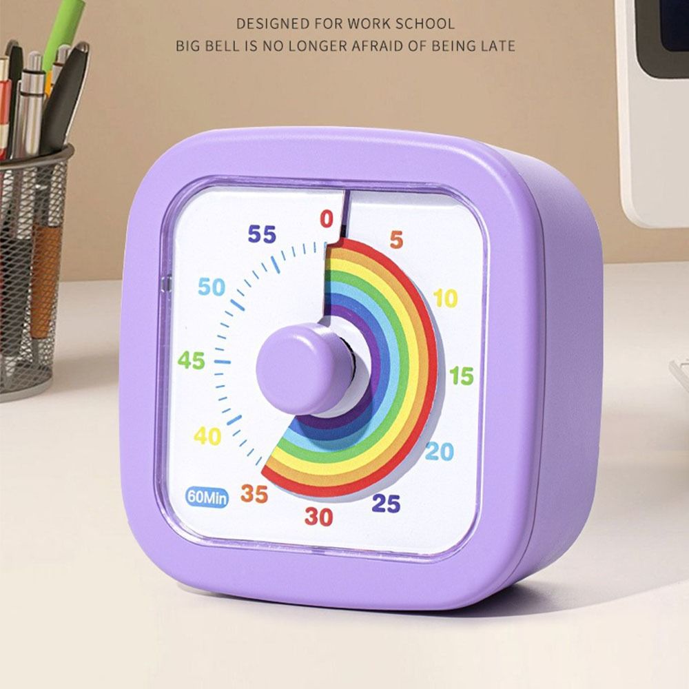 60 Minutes Visual Timer Round/Square Kitchen Timer Countdown Alarm Clock Kids Children Reminder
