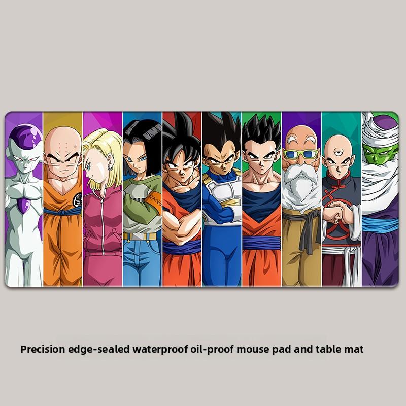 Водонепроницаемый и Нескользящий Кожаный Коврик для Мыши Креативный Мультяшный Dragon Ball Печать Высокой Четкости Увеличенный Сон Гоку Компьютерный Офисный Настольный Коврик Коврик для Ноутбука