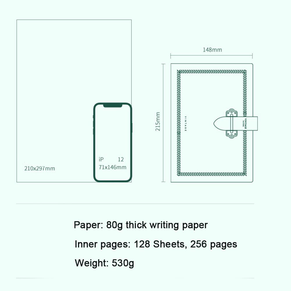 (Логотип можно выгравировать) Кожаная пряжка для блокнота А5, блокнот на руку, утолщенный студенческий дневник, блокнот, записная книжка, сменные внутренние страницы.