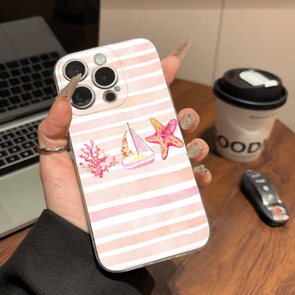 Милые Морские Обитатели, Крабы, Лобстеры Для IPhone 17 16 15 14 13 12 11 Pro Max Plus Прозрачный Мягкий TPU Чехол для Телефона