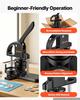 Button Maker Machine 1"/1.25"/2.25"(25/32/58 mm) Pin Maker Black, with 300pcs Button Parts, Circle Cutter and Magic Book, Ergonomic Handle, for DIY