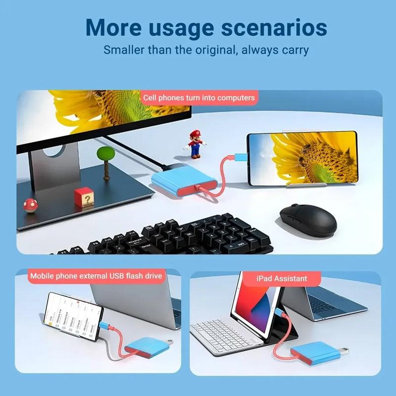 3 IN 1 Portable Nintendo Switch Docking Station TYPE-C To 4K HDTV Hub with HDMI and USB 3.0 for Steam Deck Phone IPad Laptop
