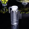 2Pcs Fridge Glass Water Jug with Lid Food Grade Spill-Free Spout Design Transparent Coffee Milk Juice Pitcher Jug
