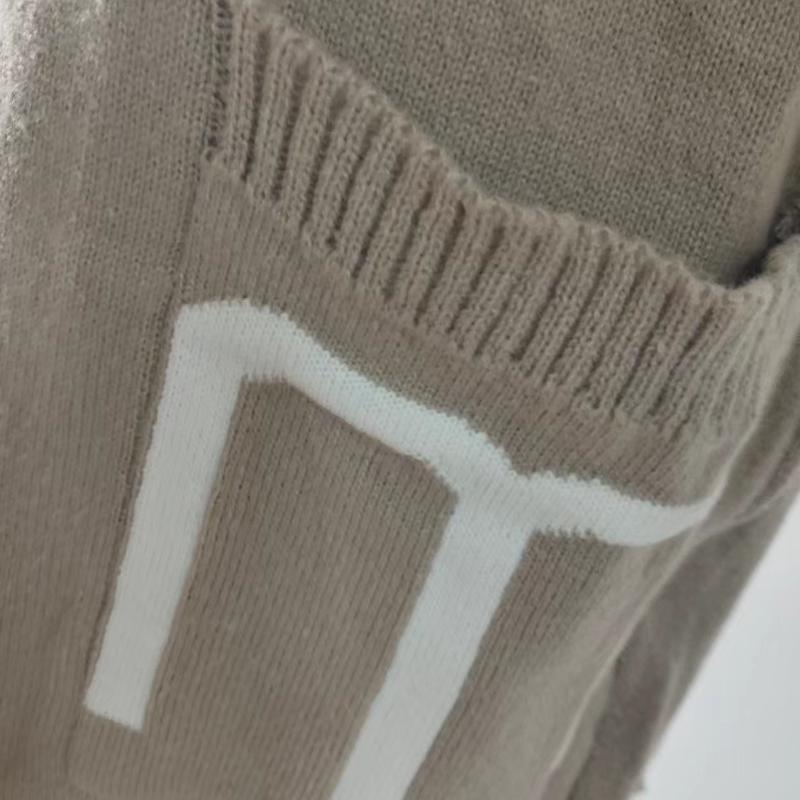 Длинный кардиган с капюшоном и монограммой, женский свитер, вязаное пальто