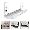 Under Desk Cable Management Tray Expandable Socket Storage Rack Shelf Wire Cord Power Strip Adapter Holder Organizer No Drilling