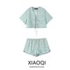 Fashion Style 2024 Autumn New Arrival Women's Stylish Image Print Short Shirt Mid Waist Shorts 8284475