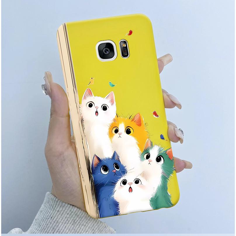 Для Samsung Galaxy S7 S7Edge Чехол Мягкий ТПУ Силиконовый Чехол Милый Астронавт Панда Чехол для Телефона Для Samsung S7 S 7 Edge Coque Funda