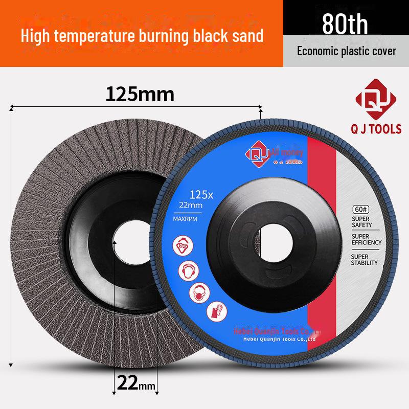 125 Type Stainless Steel Shutter Blade Grinding Disc for Angle Grinder - Thickened Flat Polishing Wheel