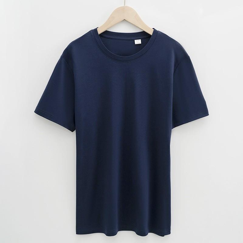 Новая 80 двухсторонняя мерсеризованная хлопковая мужская футболка белая синьцзянская хлопковая футболка с короткими рукавами мужская летняя повседневная футболка с круглым вырезом