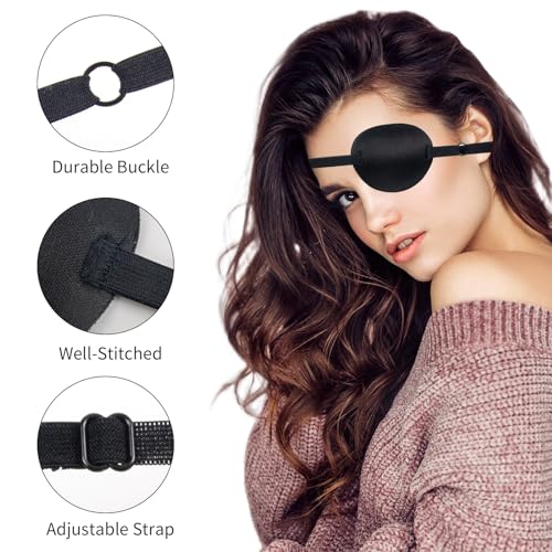 1pc Soft EVA Adult Pirate Eye Patch, Comfortable Breathable Medical Eye Mask for Sleep, Costume Party, Halloween Cosplay Accessory