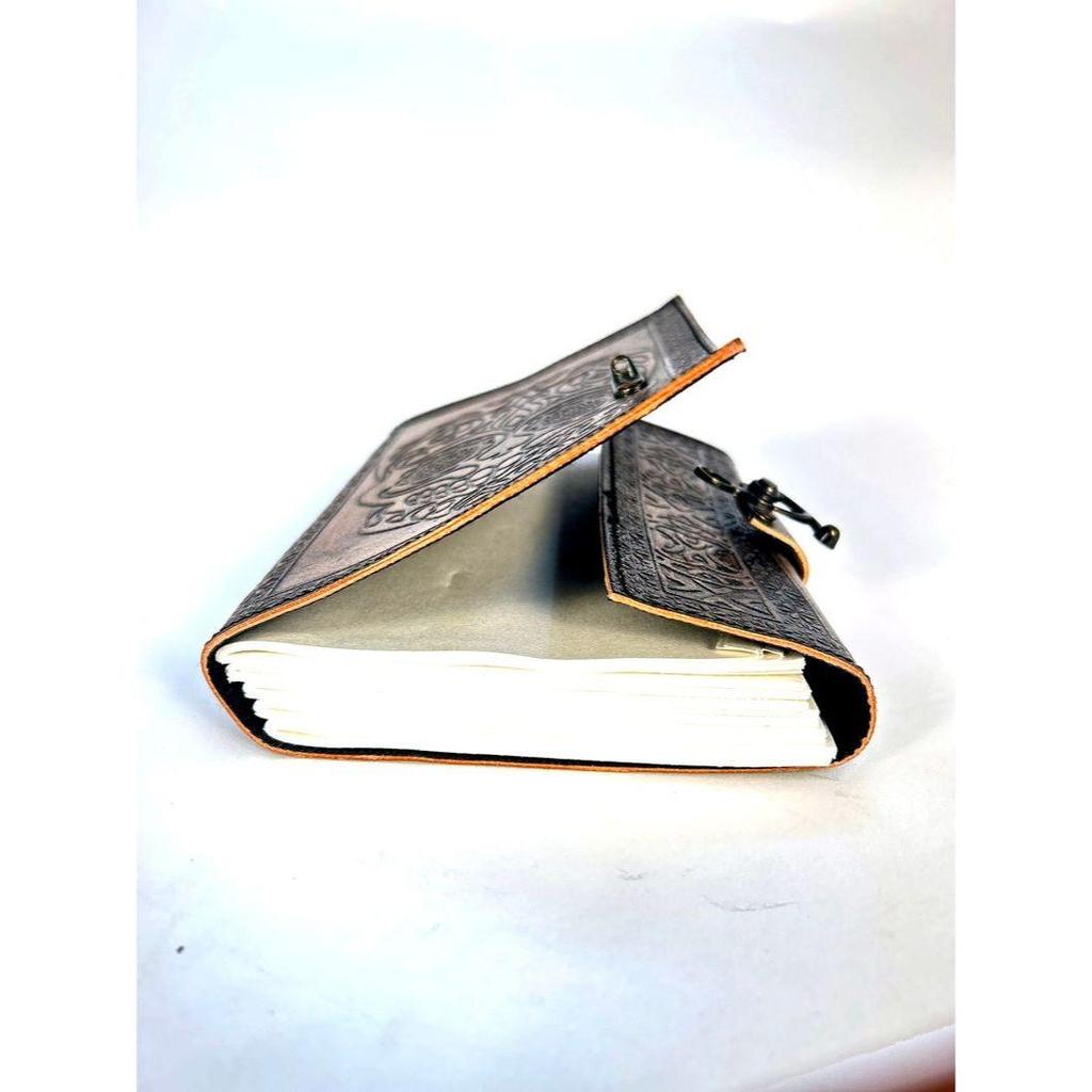 Ежедневный блокнот с тиснением в кожаном переплете для женщин и мужчин, дорожные журналы, винтажный блокнот ручной работы с тиснением черепа, антикварный дневник, блокнот 7X5 дюймов