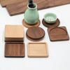 1pc Beech/Walnut Wooden Drink Coasters Table Mat for Bar Kitchen Home Dinner Table Decor