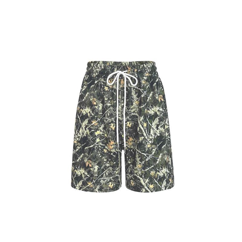 Женские шорты с камуфляжным принтом Tree Camo, свободные повседневные спортивные брюки на шнурке, весна/лето