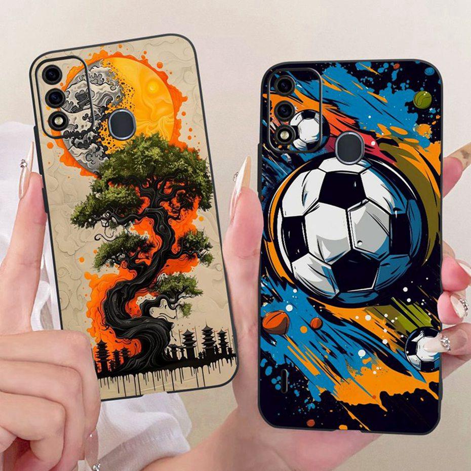 Fashion Cool Case For ITEL A48 Soft Black Silicone TPU Back Cover For Itel A48 Phone Cases