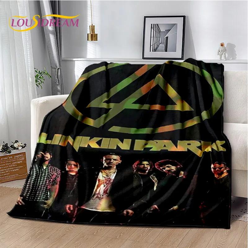 Retro Rock Band 3D L-Linkin Park Soft Flannel Blanket for Beds Bedroom Sofa Picnic,Throw Blanket for Cover Outdoors Leisure Gift