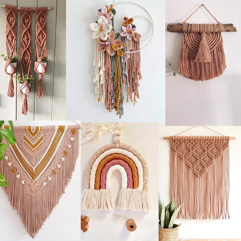 Шнур макраме 4 мм 100 м, хлопковая веревка, веревка, поделки, сделай сам, цветная нить, витой шпагат, ручное шитье, домашнее свадебное украшение