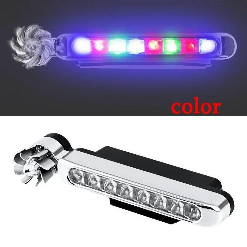 NewWind Powered Car LED DayTime Running Lights Creative Auto Auxiliary Lighting Rotation Fan Lamp Automobile Day Time Headlights