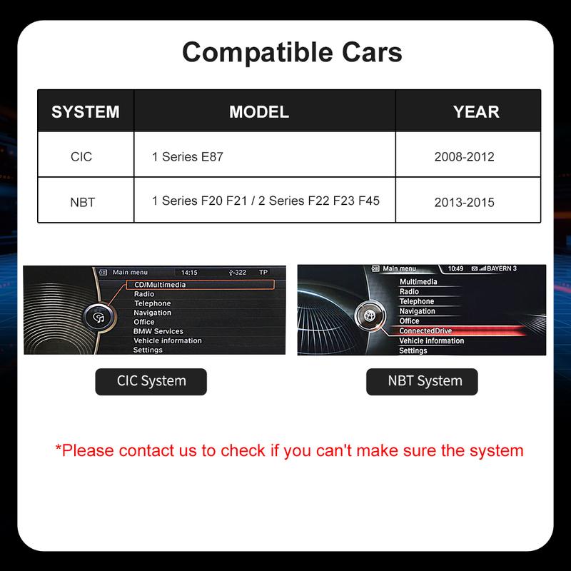 Беспроводной CarPlay Android Auto Для BMW 1 серии F20 F21 2 серии F22 F23 F45 CIC/ NBT Системный модуль Навигация Airplay