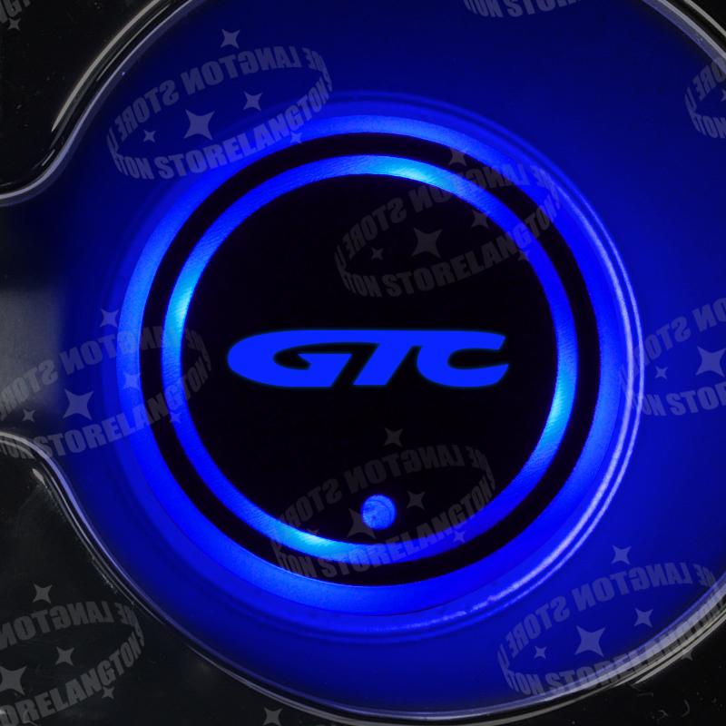 Q13-GTC Logo Car USB Color Water Coaster Car Interior Ambience Lighting Mat For Vauxhall Opel OPC Line Rocks Corsa Astra Decorative