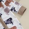 Baby Girls Fall Crewneck Romper 3M 6M 12M Long Sleeve Cattle Print Oblique Zipper Jumpsuit