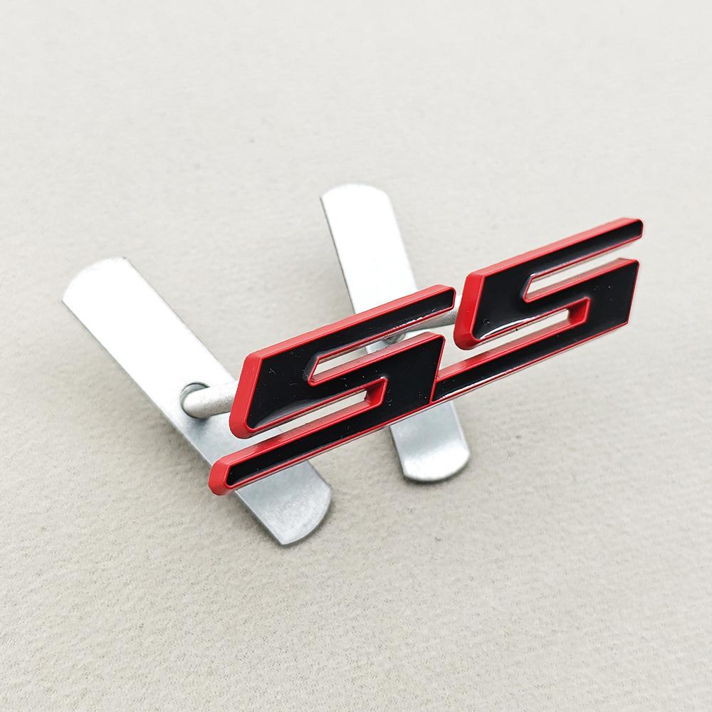 AABKB1 New Car Styling Badge 3D Metal SS Logo Front Grill Emblem Fender Trunk Sticker Decal Accessories For Chevrolet Camaro Silverado