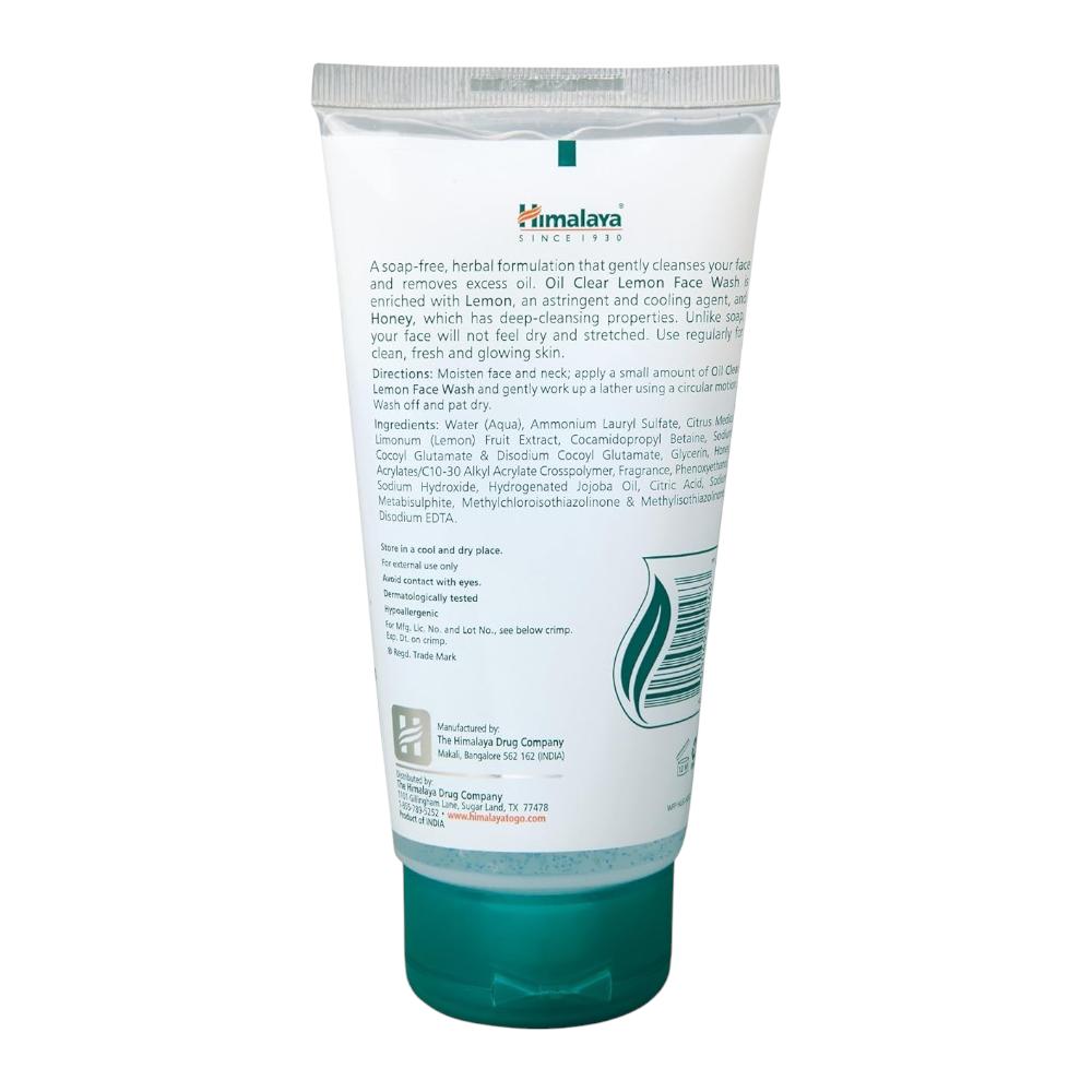 Himalaya Herbals Oil Clear Лимонный гель для умывания 100 мл Для жирной кожи Глубокое очищение и освежающее сияние