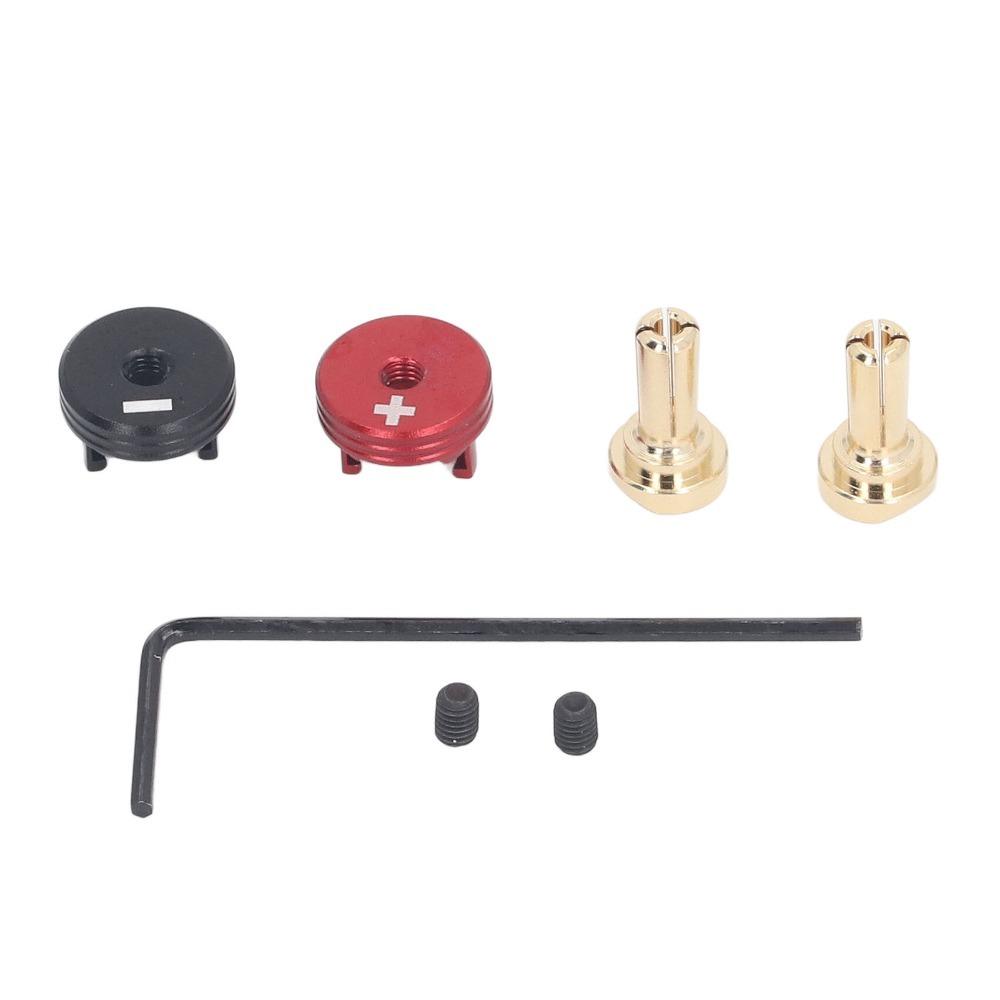 2 Pcs/Set Copper Connectors RC Battery Heatsink Plugs 4/5mm RC Heatsink Plug Grips Set RC Cars