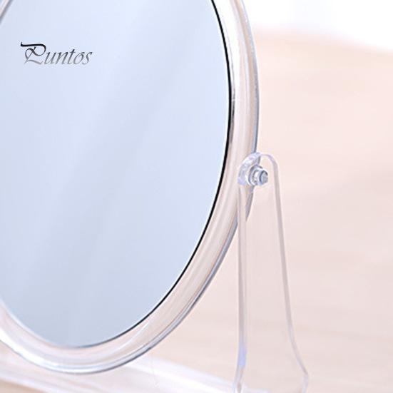 Зеркало для макияжа с увеличением 1/5/7X, двухстороннее, вращающееся на 360 градусов, портативное, круглое, акриловое, настольное, с увеличением, для мужчин и женщин