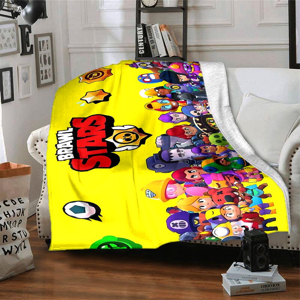 Brawl Stars Blanket Ultra-Soft Great for Office Livingroom Office Chair All-Season Use Warmthful Decor Gifts For Family Or Friends