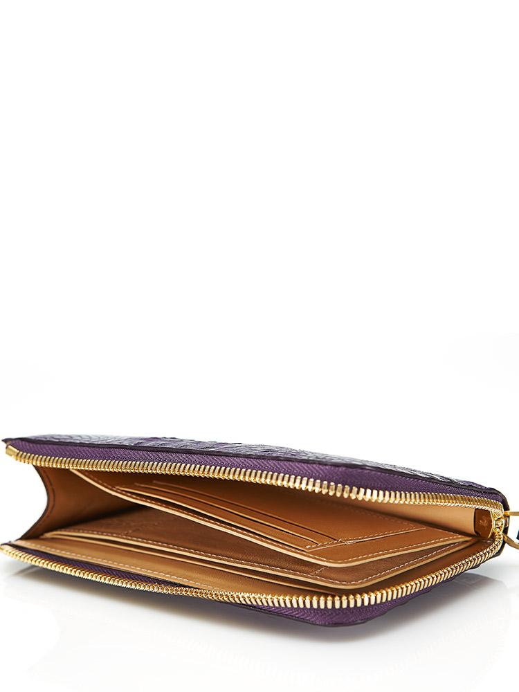 Karis Montappone Benny Exotic Leather Long Wallet