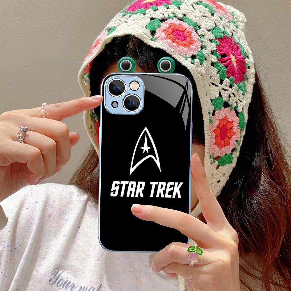 Popular S-Star T-Trek Movie Logo For IPhone 14 13 12 Mini 11 Pro XS Max X XR 14 Plus Tempered Glass Cover
