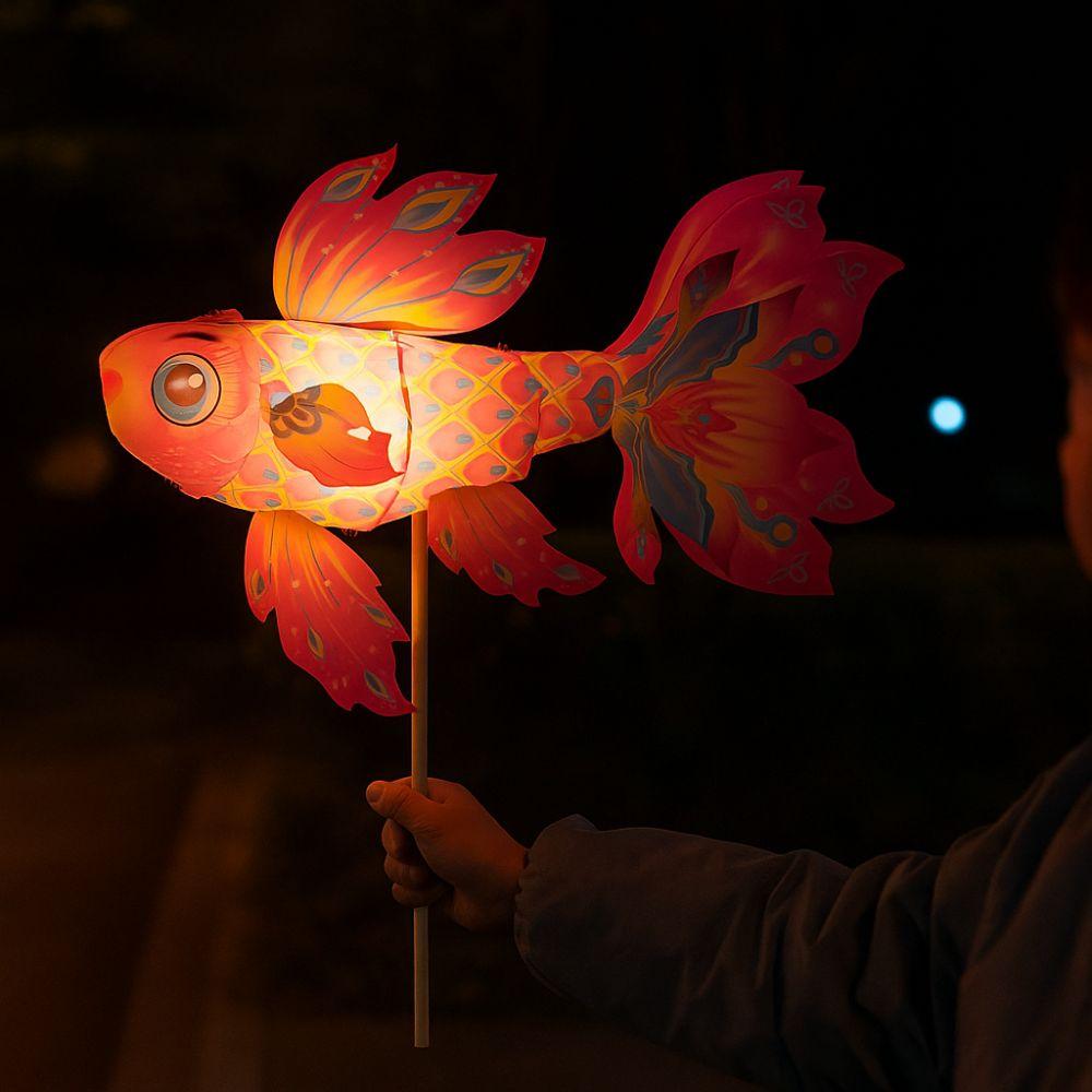 Ancient Style Handheld Fish Lantern Luminous Goldfish Light  Festival Decoration