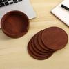 Набор из 6 прочных водонепроницаемых кожаных подставок с держателем для защиты столешницы, подставки для кофейных кружек, нескользящие, непроливаемые, коврики для напитков для дома