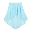 Kids Girls High Low Chiffon Dance Skirt for Lyrical Ballet Latin Jazz Stage Performance