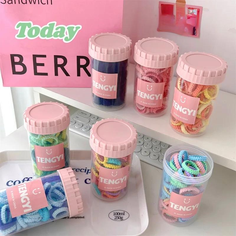 Girls' Colorful Elastic Hairbands Canned Lace Hair Rope High Elasticity Stretch Lace Rope Baby Ponytail Headband Don't Hurt Hair